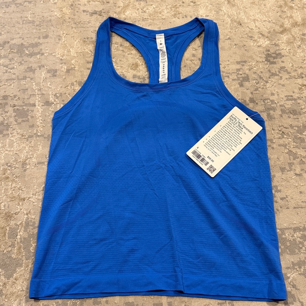 NWT Lululemon Swiftly Tech Racerback Tank Top *Race Pipe Dream Blue 6